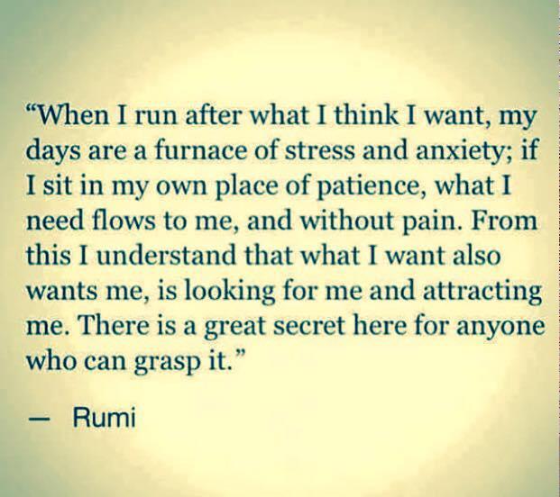 When I run, I want my days to be a furnace of stress & anxiety | Rumi