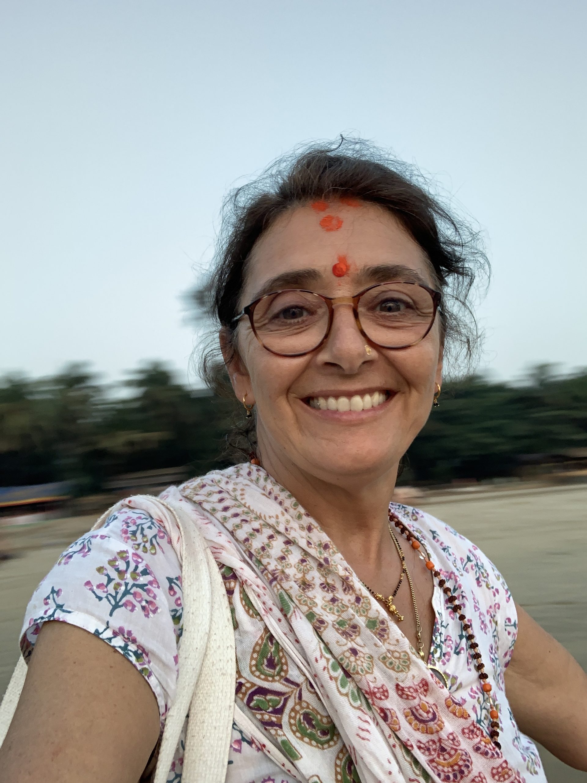 Mood-Boosting Activities During my journey an Indian woman capturing a selfie & her Vermilion on the forehead | yoga in my fresh air